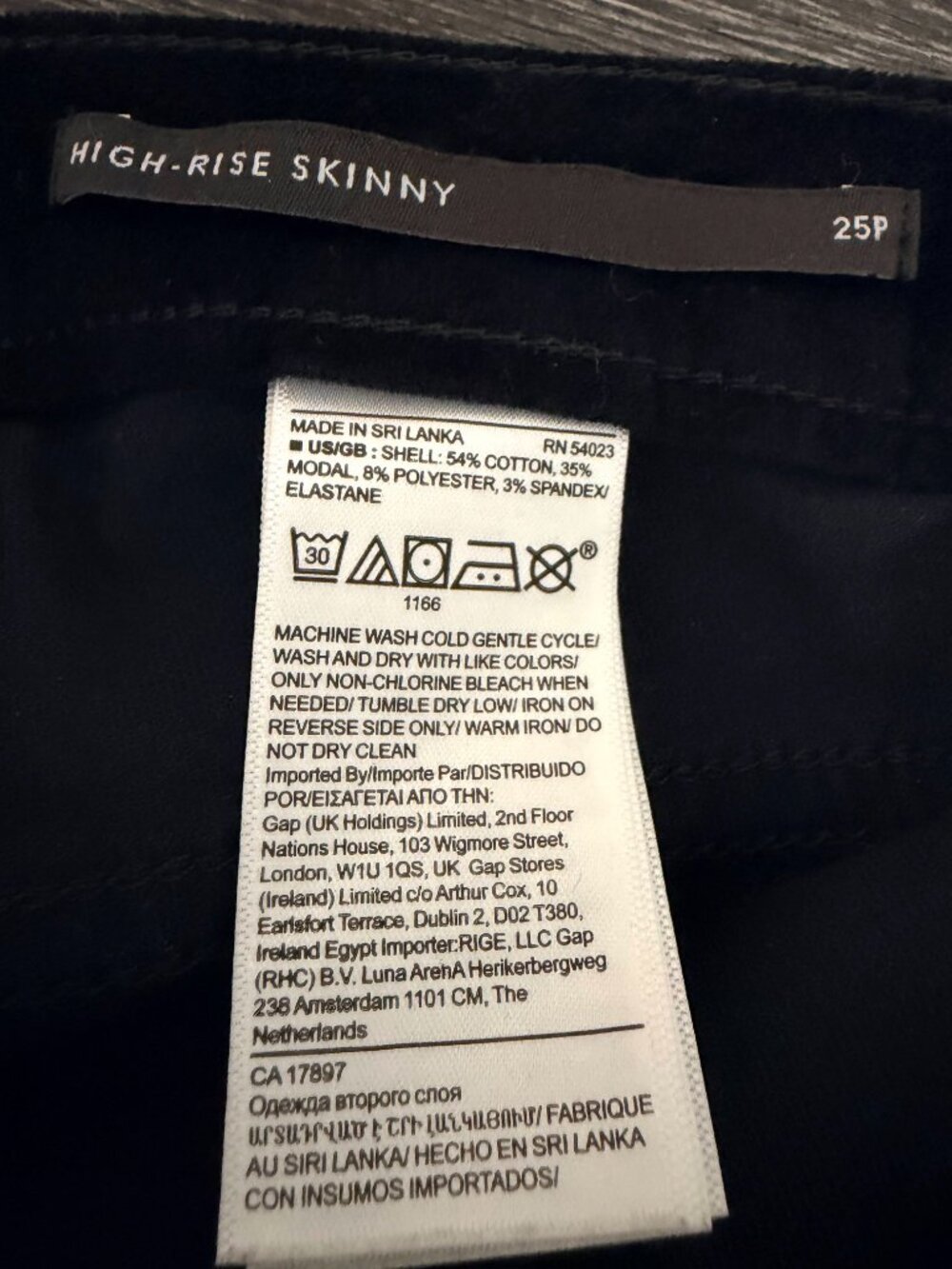 Banana Republic Petite High Rise Skinny Ankle Jeans Black 25P #A2553 - Picture 9 of 10